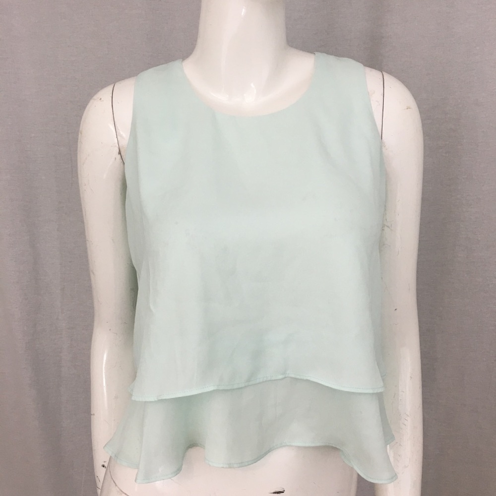Sz XS Metaphor Sleeveless Ruffle Layer Blouse Top - Picture 8 of 8